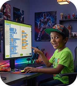 Drag-on.ai — student coding on screen