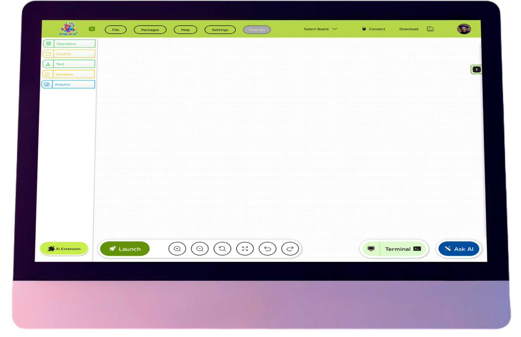 Drag-on.ai — blocks to code editor