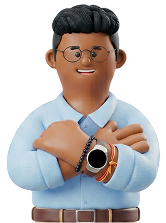 Drag-on.ai mascot — arms crossed