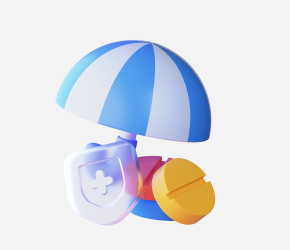 Perk icon — parasol shielding a health badge (Health cover)