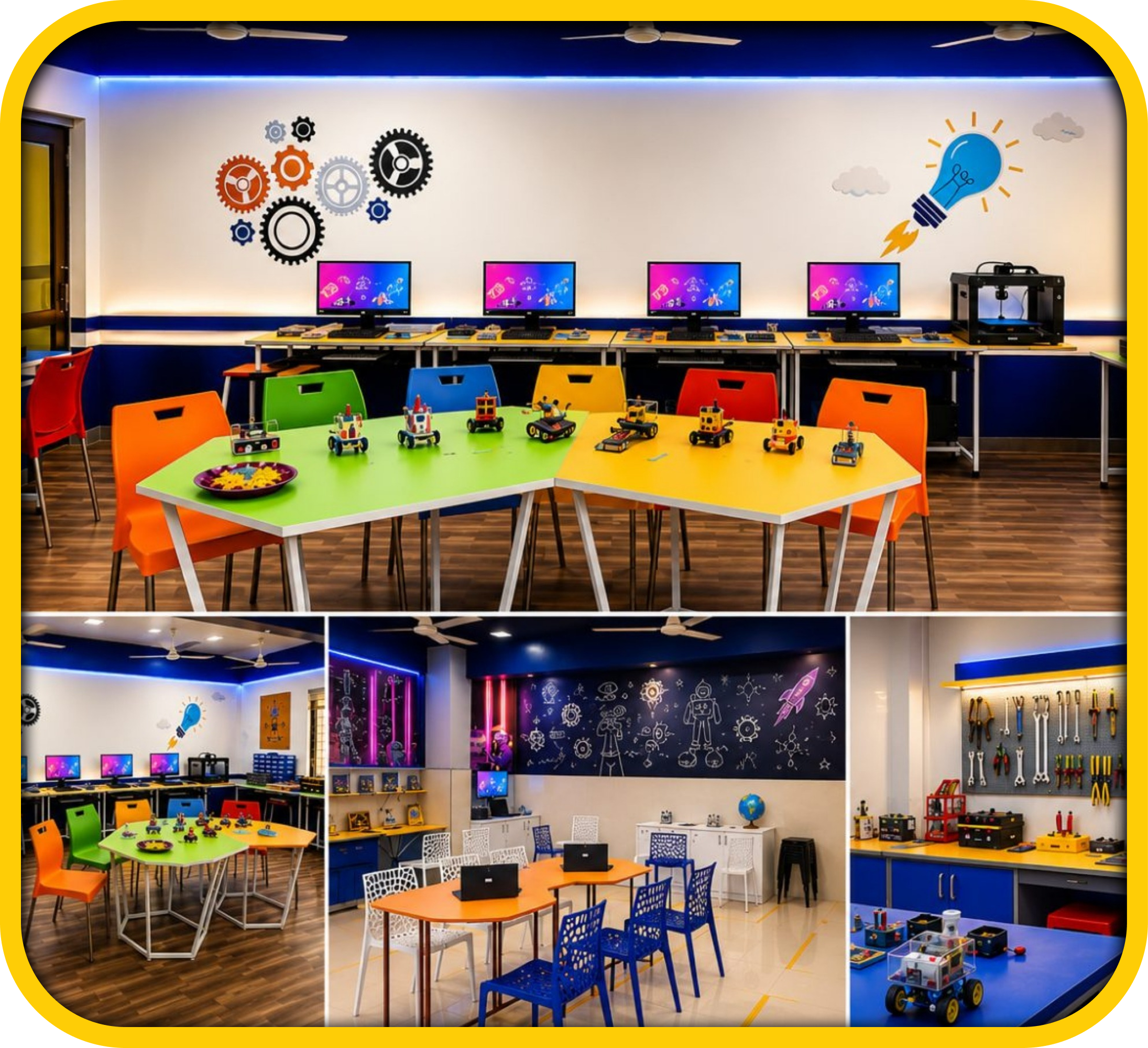 Atal Tinkering Lab — installed lab interiors